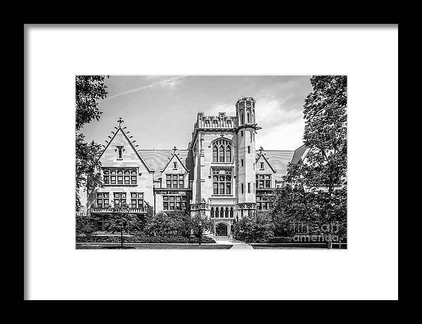 University Of Chicago Framed Print featuring the photograph University of Chicago Ryerson Hall by University Icons