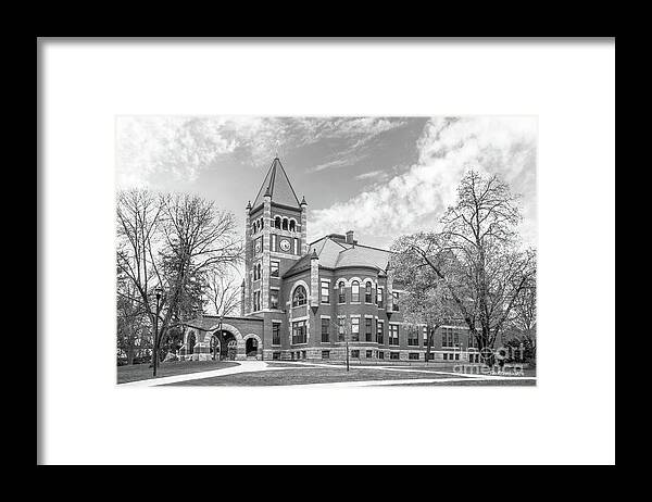 New Hampshire University Framed Print featuring the photograph University of New Hampshire Thompson Hall by University Icons