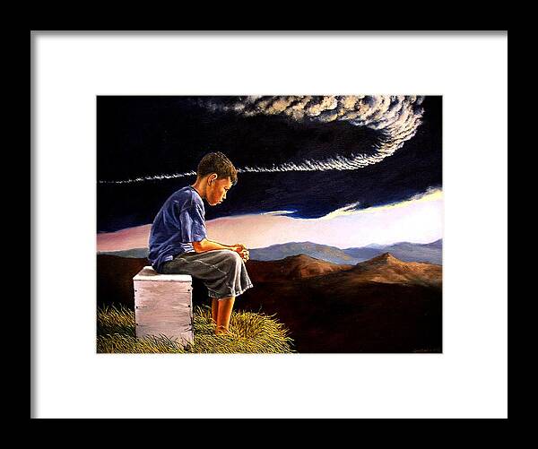 Mountain Framed Print featuring the painting Unscarred Mountain by Christopher Shellhammer