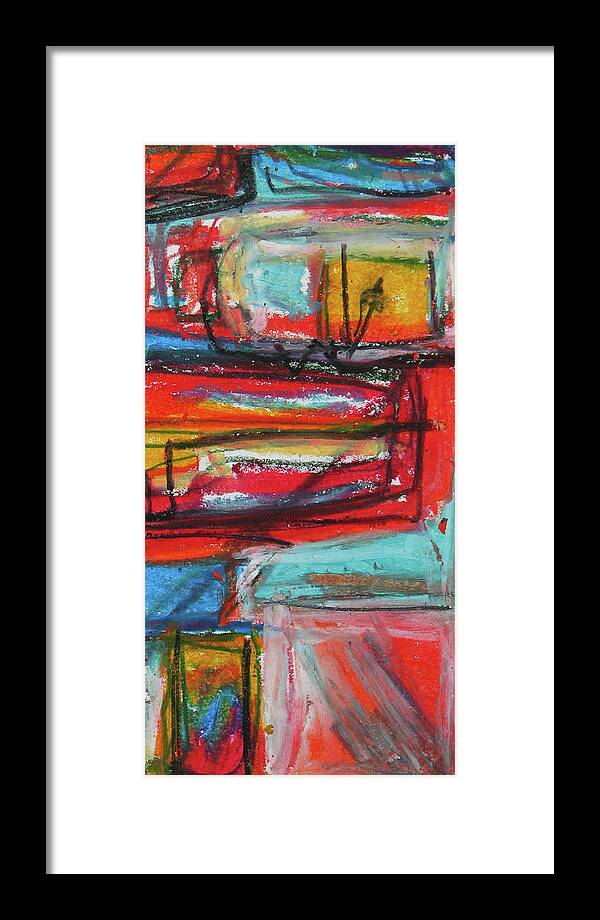 Abstract Framed Print featuring the pastel Untitled 2 by Terri Forrester