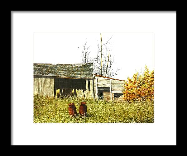 Autumn Framed Print featuring the painting Untitled #27 by Conrad Mieschke
