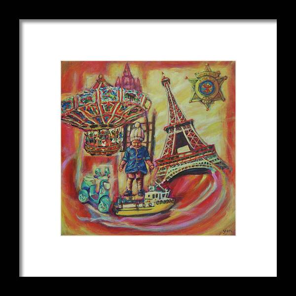 Whimsical Art Framed Print featuring the painting Untitled 6 by Yen
