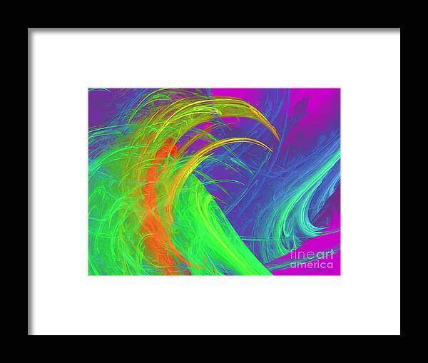 Abstract Art Framed Print featuring the painting Untitled Abstract 090719-7 by Wayne Bonney