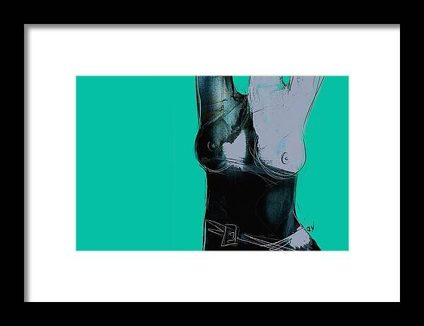 Figure Framed Print featuring the digital art Untitled Aug 11 2015 by Jim Vance