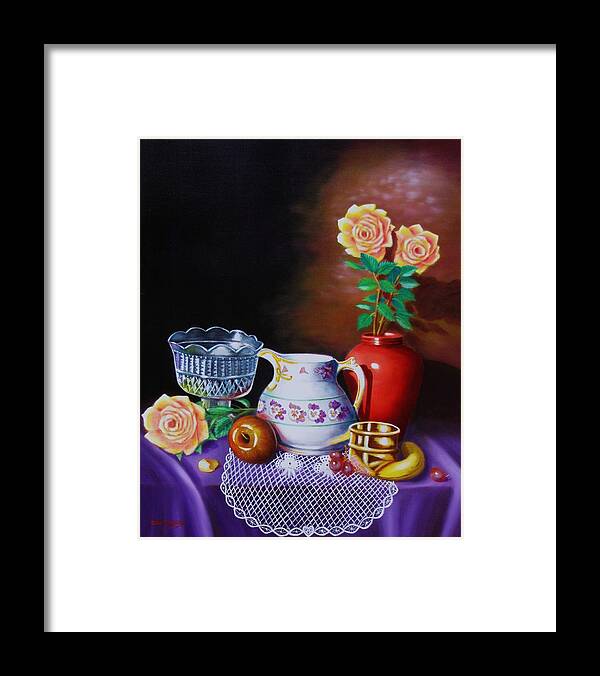  Purple Framed Print featuring the painting Nostalgic Vision by Gene Gregory