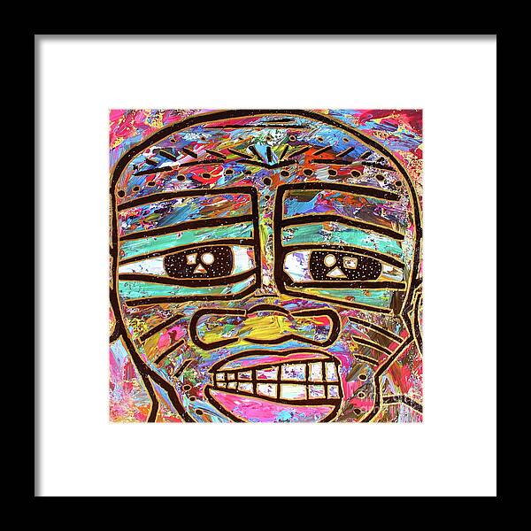 Acrylic Framed Print featuring the painting Untitled IV by Odalo Wasikhongo