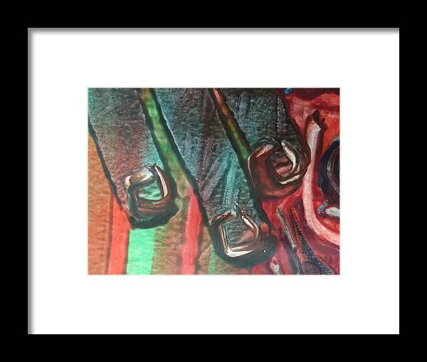 Abstract Framed Print featuring the painting Untitled by Kyle Braund