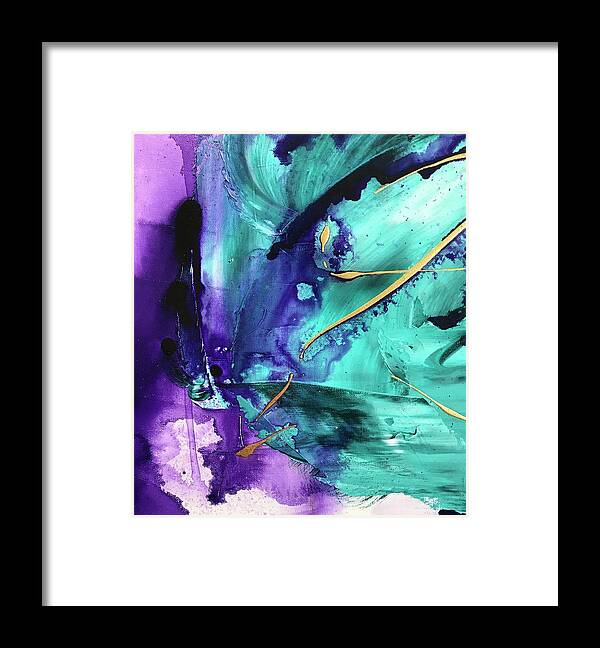 Acrylic Framed Print featuring the painting Untitled by Laura Jaffe