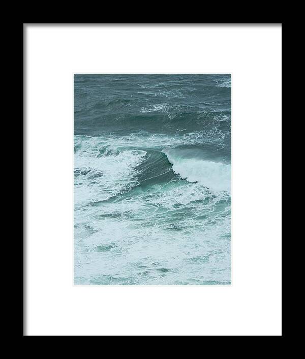 Oregon Framed Print featuring the photograph Unusual Green Wave Vertical by Gallery Of Hope 