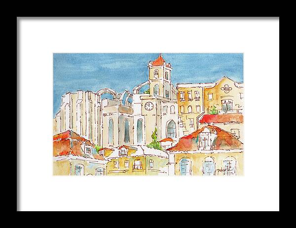 Impressionism Framed Print featuring the painting Up From Rossio Square by Pat Katz