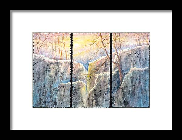 Watercolor Framed Print featuring the painting Up From the Shadows by Carolyn Rosenberger