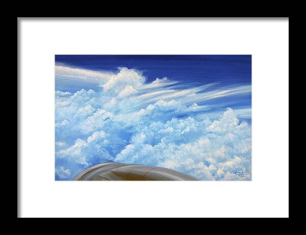 Clouds Framed Print featuring the painting Up in the Air by Leonardo Ruggieri