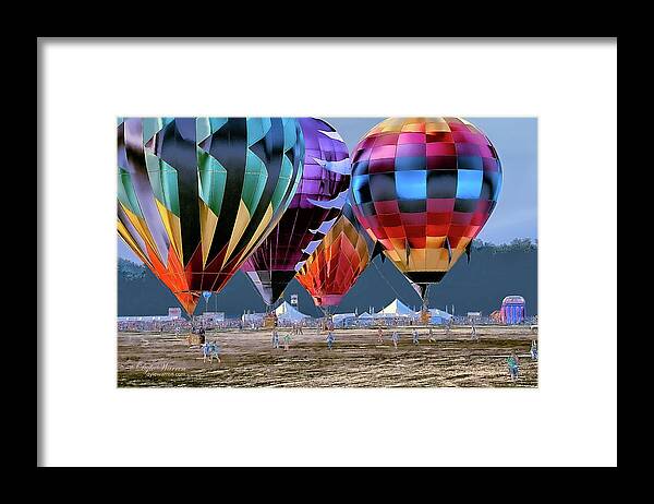  Hot Air Balloon Framed Print featuring the photograph Up Up and Away by Dyle  Warren