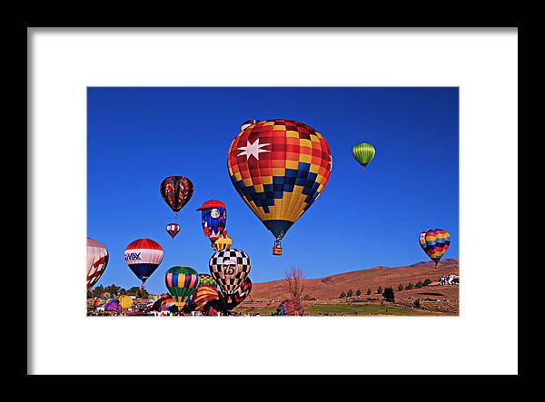 Reno Framed Print featuring the photograph Up Up And Away by Sean Sarsfield