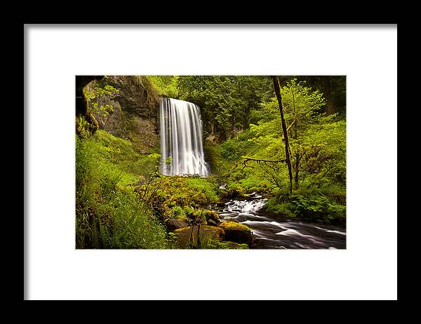 Waterfall Framed Print featuring the photograph Upper Bridal Veil Falls by Jon Ares