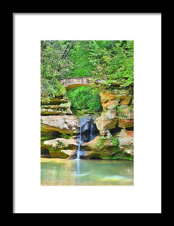 Upper Falls At Old Man's Gorge Vertical Framed Print featuring the photograph Upper Falls At Old Man's Gorge Vertical by Lisa Wooten