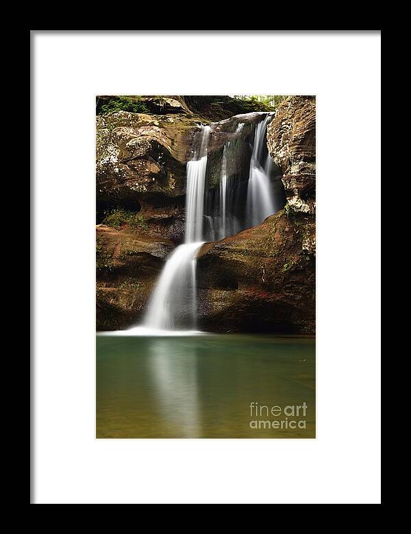 Photography Framed Print featuring the photograph Upper Falls by Larry Ricker