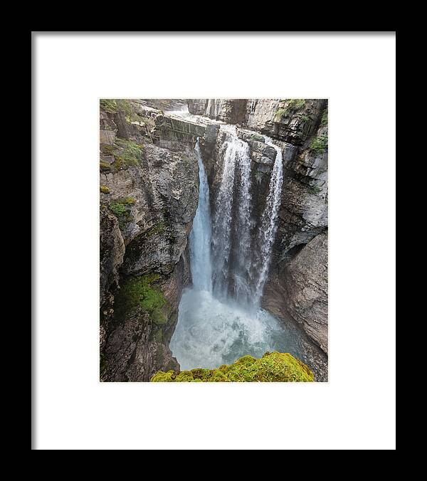 Adventure Framed Print featuring the photograph Upper Johnston Canyon Falls by Kelly VanDellen
