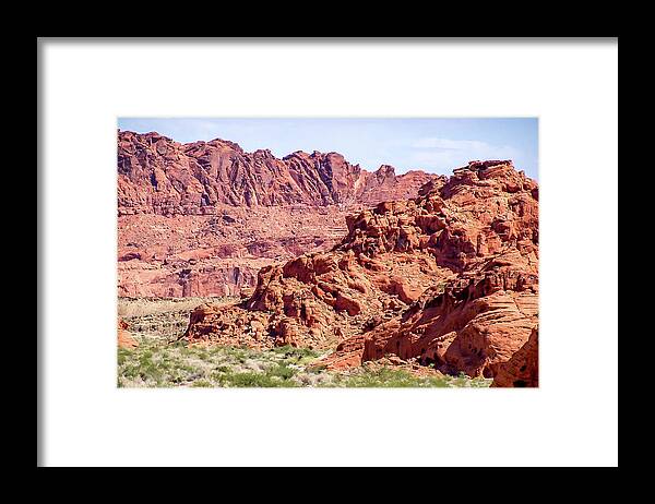 Red Rock Framed Print featuring the photograph Uprising by Kathleen Maconachy