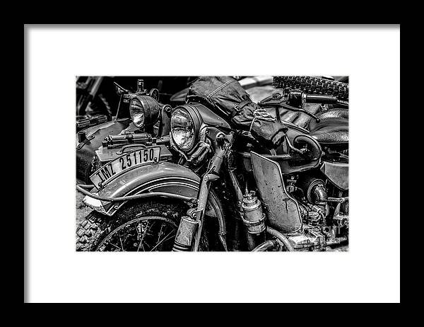 Ural Framed Print featuring the photograph Ural Patrol Bike by Anthony Citro