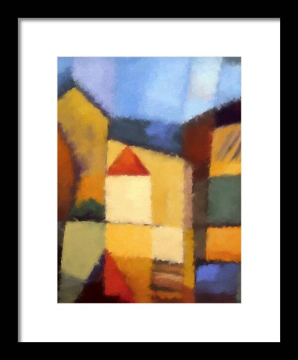 Abstract Painting Framed Print featuring the painting Urban abstract by Lutz Baar
