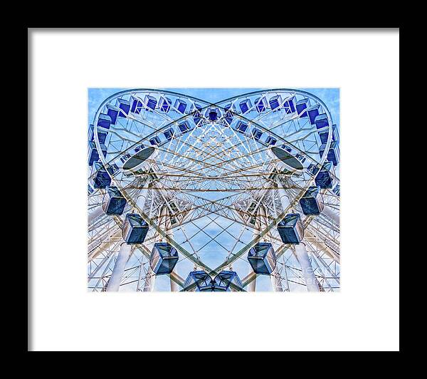 Ferris Wheel Framed Print featuring the photograph Urban abstract XXXVI by Izet Kapetanovic
