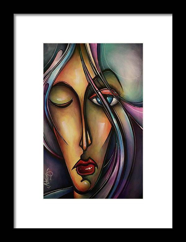 Portrait Framed Print featuring the painting Urban Design by Michael Lang
