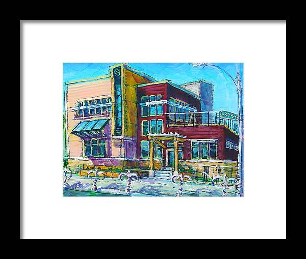 Urban Ecology Center Framed Print featuring the painting UEC On Site by Les Leffingwell