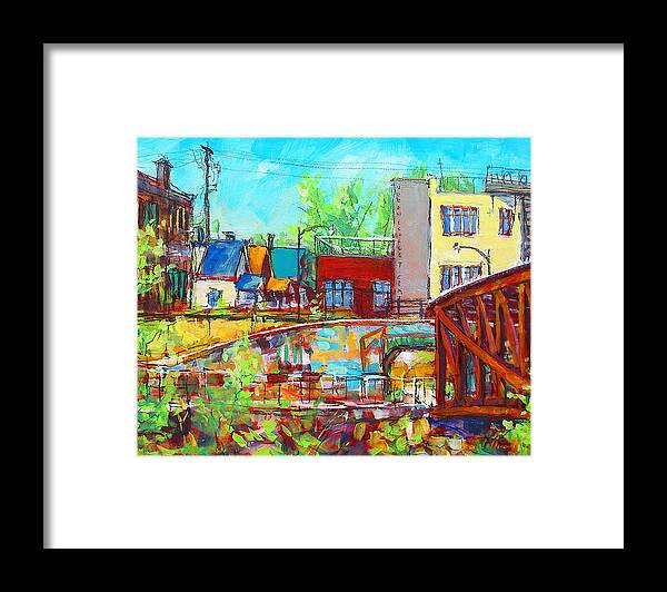 Urban Ecology Center Framed Print featuring the painting Urban Exposer by Les Leffingwell