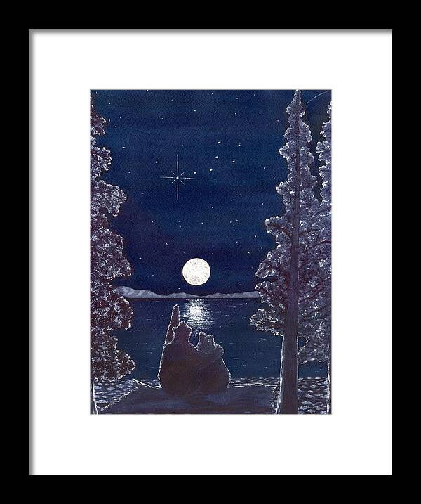 Bear Framed Print featuring the painting Ursa Minor by Catherine G McElroy