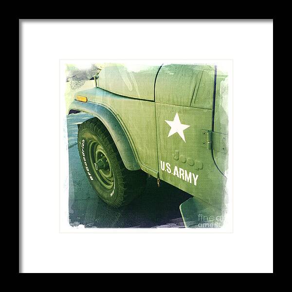 Us Army Jeep Framed Print featuring the photograph US Army Jeep by Nina Prommer
