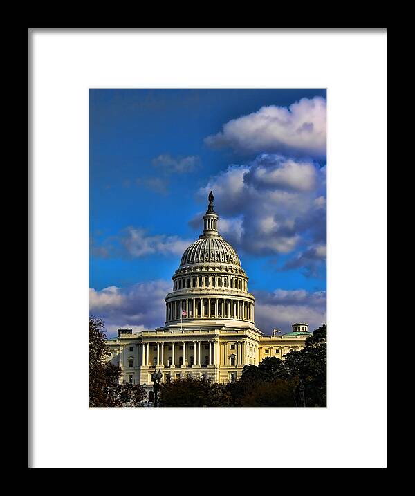 Us Framed Print featuring the photograph US Capital by Brian Governale