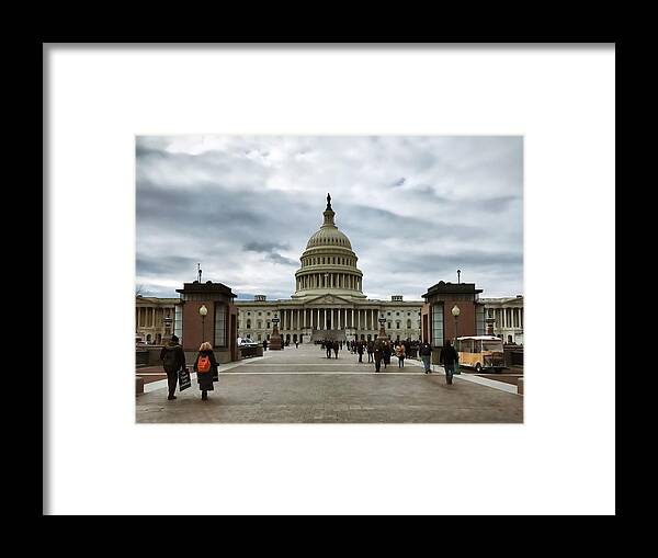 Capitol Framed Print featuring the photograph U.S. Capitol Building by Chris Montcalmo