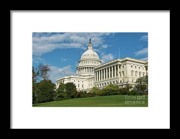 Congress Framed Print featuring the photograph US Capitol Washington DC by Kimberly Blom-Roemer