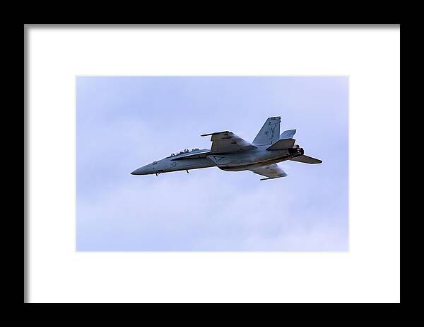 Aircraft Framed Print featuring the photograph US Navy F-18 Super Hornet by Jack R Perry