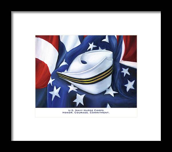 Nurse Framed Print featuring the painting U.S. Navy Nurse Corps by Marlyn Boyd