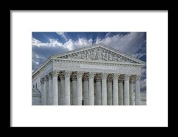 Supreme Court Framed Print featuring the photograph US Supreme Court II by Susan Candelario