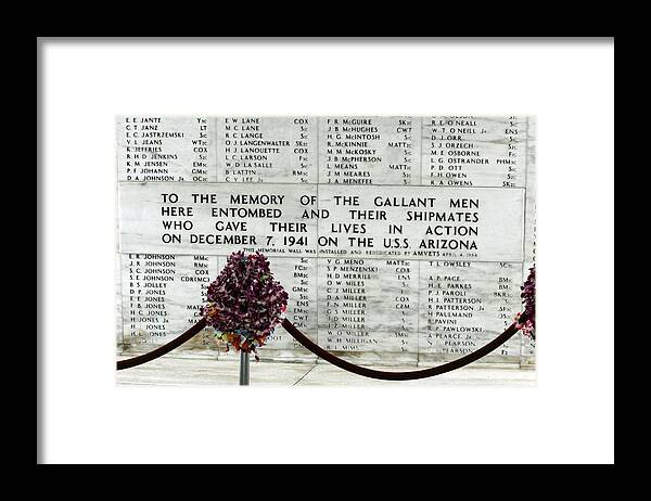  Framed Print featuring the photograph U.S.S. Arizona Memorial by Kenneth Campbell