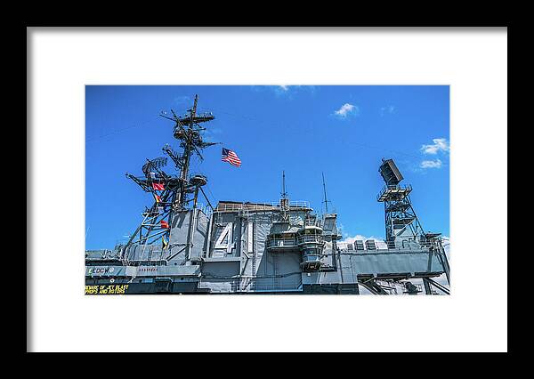 California Framed Print featuring the photograph USS Midway Conning Tower San Diego California by Lawrence S Richardson Jr