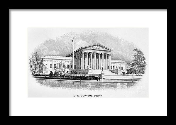 American Framed Print featuring the photograph U.s.supreme Court Building by Granger