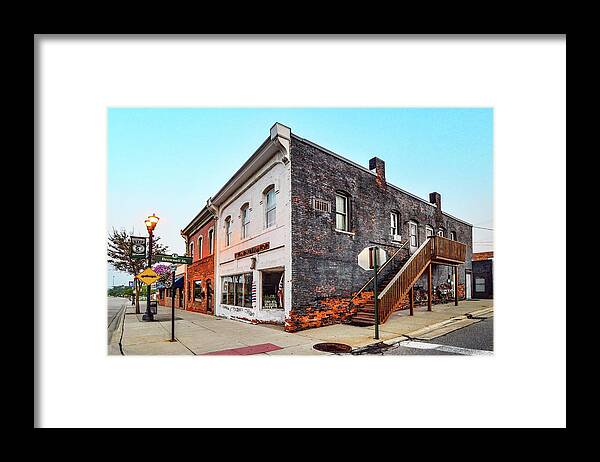 Utica Framed Print featuring the digital art Utica Barber Shop DSC_0330 by Michael Thomas