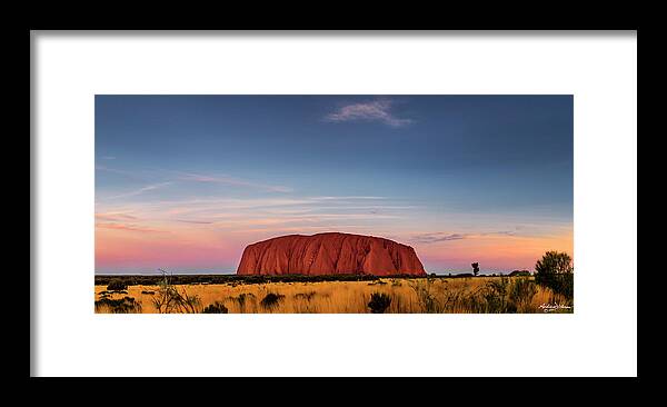 Uluru Framed Print featuring the photograph V I B R A N T by Andrew Dickman