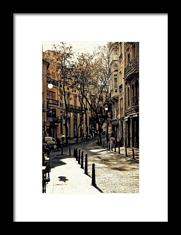 El Carmen Framed Print featuring the photograph Valencia - Old Town in the Morning by Mary Machare