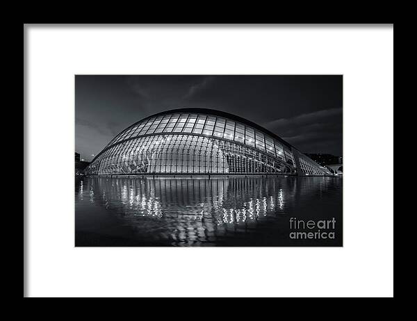 Valencia Framed Print featuring the photograph Valencia Spain Hemispheric Building by Philip Preston