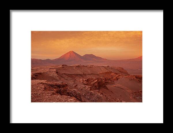  Framed Print featuring the photograph Valle de la Muerte Sunset by Stephen Dennstedt