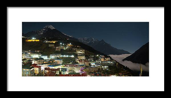 Nepal Framed Print featuring the photograph Valley Clouds In Namche Bazaar by Owen Weber