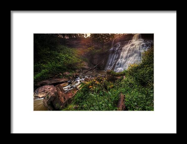 Waterfalls Framed Print featuring the photograph Valley of Golden Light by Neil Shapiro