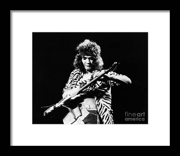 Eddie Van Halen Framed Print featuring the photograph Eddie Van Halen by Chris Walter