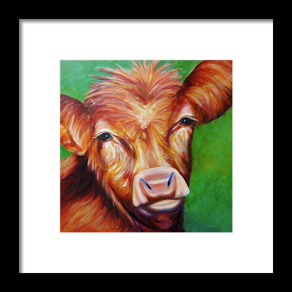 Bull Framed Print featuring the painting Van by Shannon Grissom