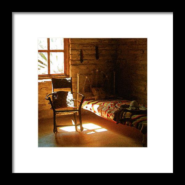 Vaquero Framed Print featuring the digital art Vaquero's Room by Timothy Bulone